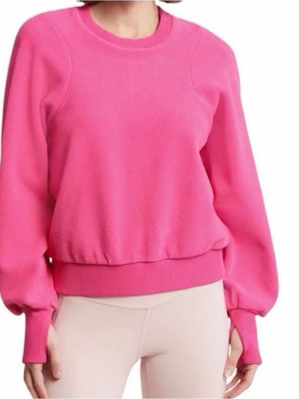 Sweaty Betty Hot Pink Mallow Sherpa Fleece Pullover